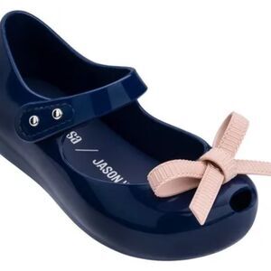 Mini Melissa X Jason Wu Blue Pink Bow Shoes Sz 12